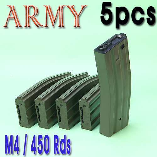ARMY M4 Magazine 450 Rds / 5pcs